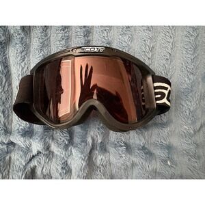 Scott Ski Snowboard Goggles Black Frame Mirrored Lens Adjustable Strap